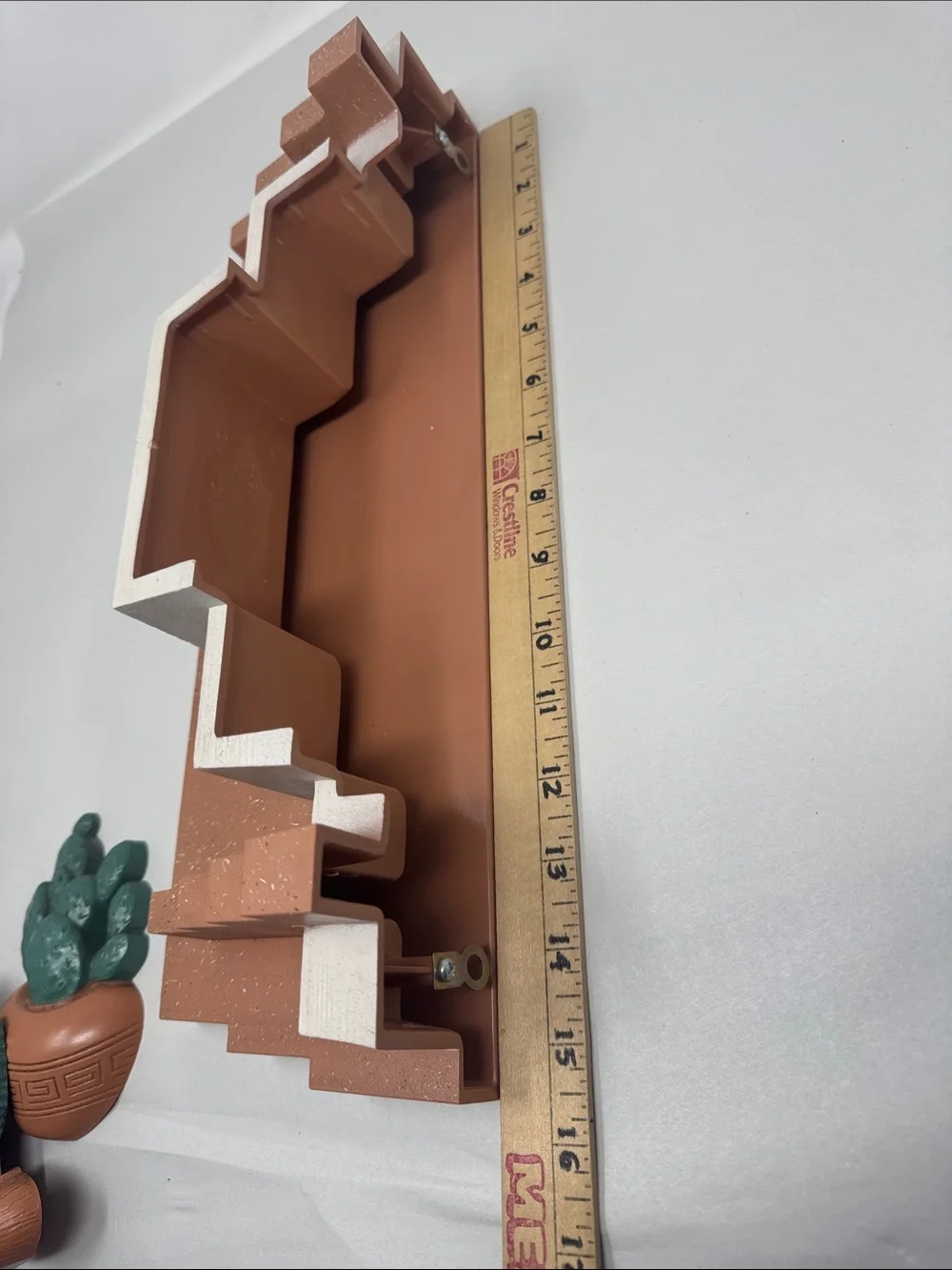 VINTAGE BURWOOD AZTEK SOUTHWESTERN WALL SHELF LOT CACTUS LOT OF 4 90S PLASTIC